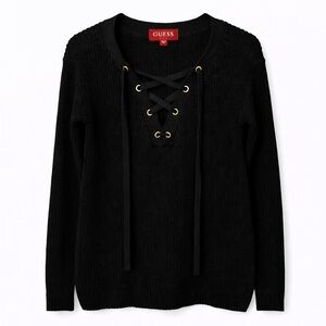 Guess Lace-up Knit Sweater